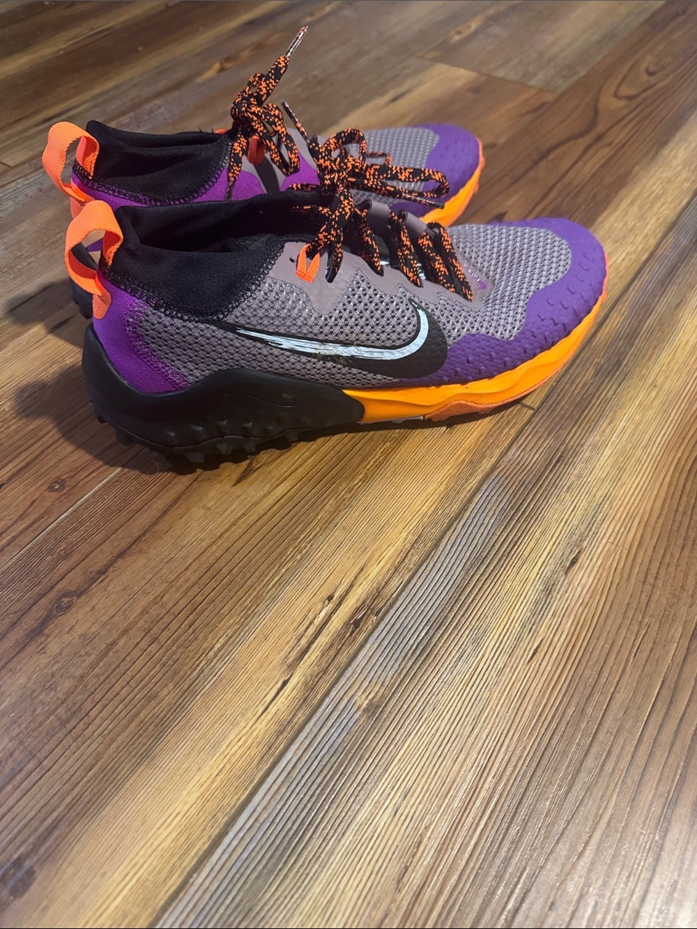 Nike Purple and Orange Trail Running Sneakers